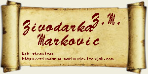 Živodarka Marković vizit kartica
